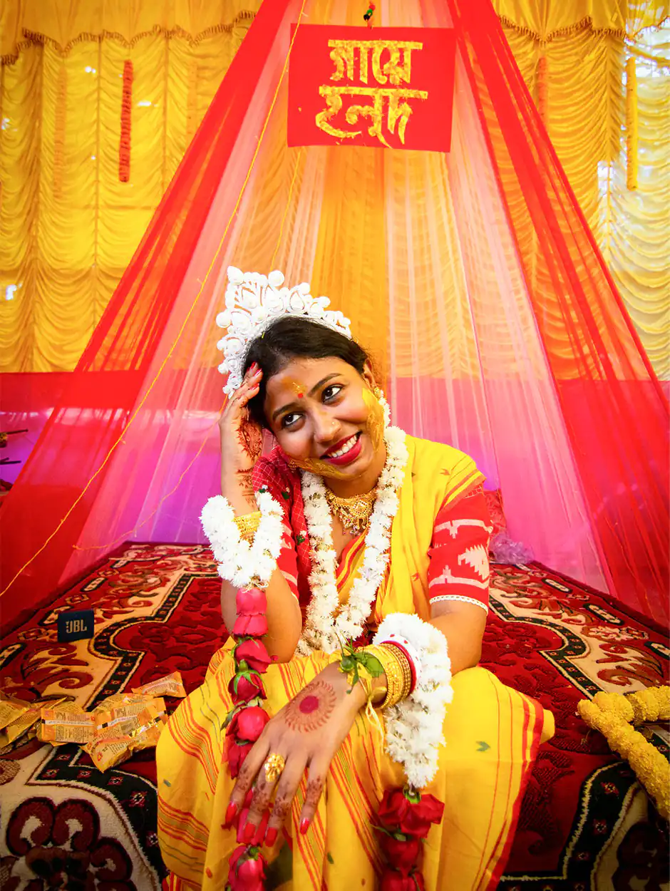 Indian Bride Haldi Ceremony